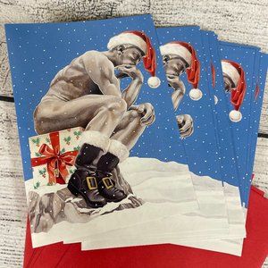 9 Vintage Postcards "Thinking of you this Holiday Season" Naughty Novelt…